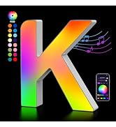 Light Up Letters USB Powered, LED Letter Lights Color Changing Alphabet Sign Gifts for Girls Wome...
