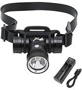 BORUIT B14 Rechargeable Diving Headlamp Flashlight IPX8 Waterproof Head Lamp Super Bright - 3 Lig...