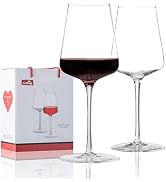 CnSneg Wine Glasses Set of 2, Premium Crystal Wine Glasses 13.5OZ for Red and White, Hand Blown W...