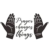 Prayer Changes Things Wall Decal Christian Praise God DIY Art Sticker Vinyl Religious Quote Words...