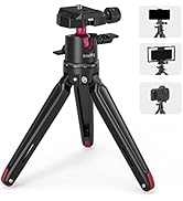 SmallRig Mini Tripod for Camera, Updated Desktop Tabletop Tripod with Arca-Type Compatible QR Pla...