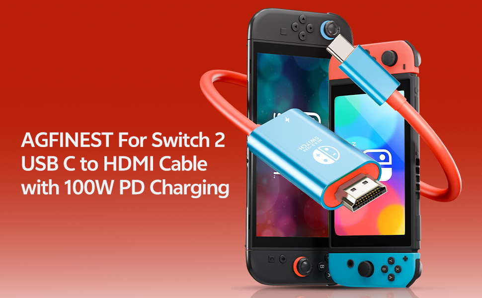 For Switch 2 USB-C to HDMI Cable