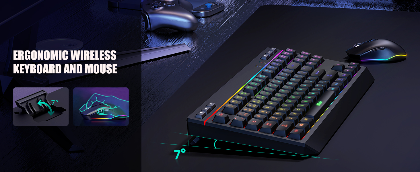 ergonomic wireless keyboard and mouse