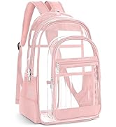 KIMNERPU Clear Backpack, Heavy Duty PVC Transparent Backpack with Reinforced Straps, See Through ...