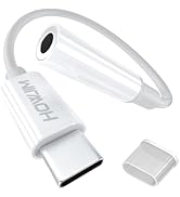 HOWJIM USB C to 3.5mm Headphone Jack Adapter,USB C to Aux Audio Dongle Cable Cord DAC Chip Nylon ...