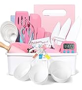 37PCS Kids Cooking Sets Real, Kids Cooking and Baking Gift Set with Storage Case Timer Kid Safe K...