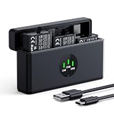 K&F CONCEPT 3-Pack OSMO 360 Battery, OSMO Action 5 Pro Battery Charger Compatible with DJI OSMO A...