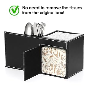 suitable for standard and regular box tissues, no need to remove the tissues from the original box
