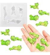 Cute Tiny Frog Resin Silicone Mold Micro Dollhouse Animal Epoxy Casting Mold for DIY Resin Art Fa...