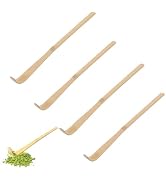 4PCS Bamboo Matcha Scoop, Chinese Tea Ceremony Utensil for Green Tea, Tea Whisk Scooping for Coff...