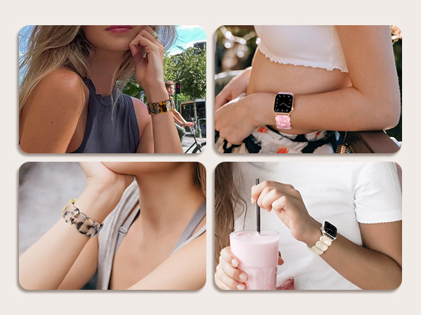 Resin Stretchy Apple Watch Bands Women