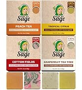 Age of Sage Moisturizing Cold Process Artisan Natural Bar Soap Gift Set w/Essential Oil for Women...