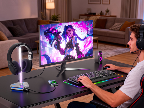 Headphone Stand with USB