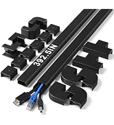 LZEOY 392.5in Wire Covers for Cords Kit-Black Cord Cover Wall, Wire Hiders for TV on Wall, TV Cab...