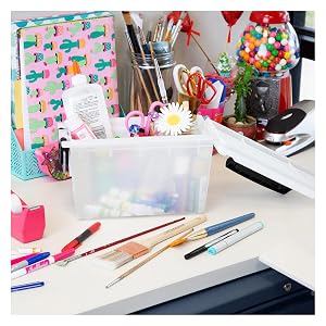 storage bins for arts and crafts; art tool box; small boxes with lids crafts;arts crafts storage