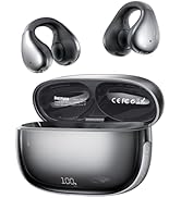 LazyGoose Open Ear Clip Wireless Earbuds Bluetooth 6.0, Sports Earphones Built-in Microphone 50 H...