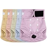 5Pcs Washable Reusable Female Dog Diapers Puppy Doggy Doggie Diapers for Female Dogs Small Medium...