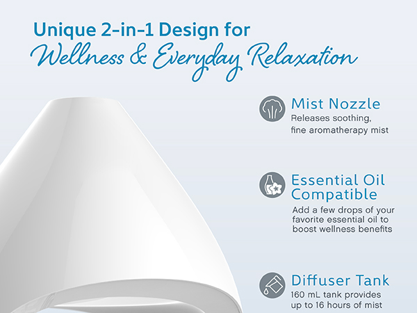 everyday relaxation aromatherapy diffuser pink salt rock lamp essential oil calming mist