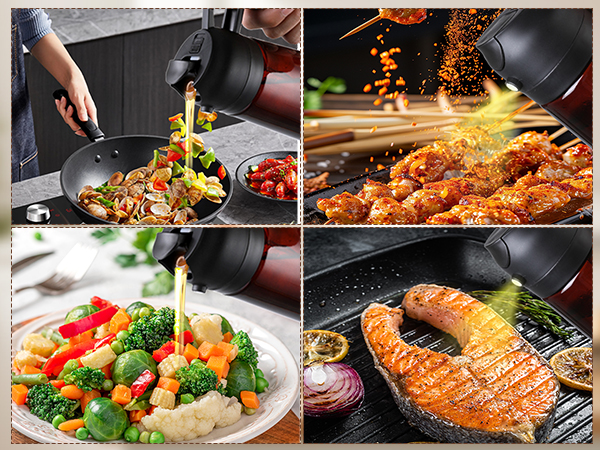 Oil Sprayer for Cooking Kitchen Maiden 2 in 1 Spray and Pour Olive Oil Dispenser