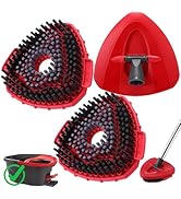 Scrub Brush Replace Heads Compatible with O Cedar EasyWring 1-Tank Spin Mop System, 2 Microfiber ...