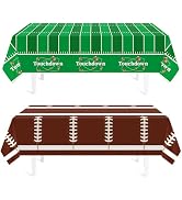 Football Party Decorations,2 Pack Football Tablecloth Disposable Plastic Tablecloth 54" x 108",Fo...