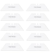 ToolTreaux White Ceramic Two Notch Box Cutter Utility Knife Replacement Blades, Pack of 10