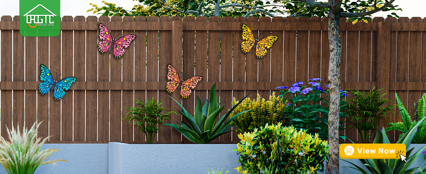 outdoor fence decoration butterlfy