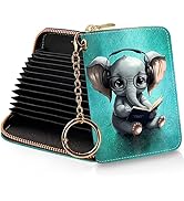 Yonlevres Credit Card Holder RFID Wallet, Small Card Holder Wallet for Women with Keychain Zipper...