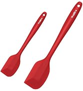 Walfos Silicone Spatula - 600ºF Heat Resistant Kitchen Scraper Spatulas, Strong Steel Core & One-...