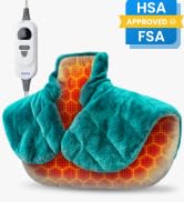 RENPHO Graphene-Infused Heating Pad for Neck, Shoulders & Back | Weighted Heating Pad for Snug Fi...