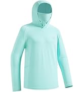 UVSAI Men’s UPF 50+ Hoodie Shirt with Mask Long Sleeve Permanent UV Sun Protection Neck Gaiter Pe...
