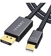iVANKY 8K Mini DisplayPort to DisplayPort 1.4 Cable 6.6ft, 8K@60Hz 4K@240Hz 32.4Gbps Bi-Direction...