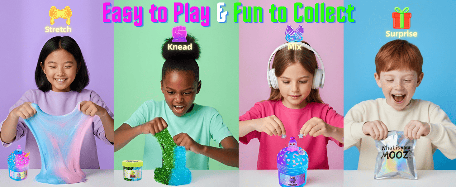 sensory anti stress adhd slime making kit for girls ages 8-12 cute for girls christmas cloud slime