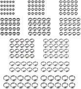 Proster 200pcs Ear Clamps - Stainless Steel Hose Clamp Clip, Single Ear Stepless Hose Clamp 304 S...