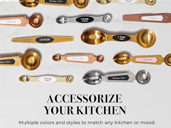 Silver - Black - Magnetic Spoons