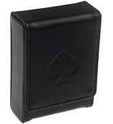 Hickoryville Single Deck Leather Playing Card Case/Holder - Fits Poker and Bridge size cards (Black)
