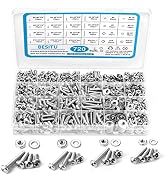 720Pcs Machine Screw Assortment Kit, 10-24#8-32#6-32#4-40 Phillips Pan Head Assorted Nuts Bolts a...