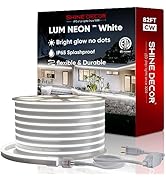 Shine Decor 82FT/25M LED Neon Rope Lights, Cool White AC 110V-120V Neon LED Strip Lights, Flexibl...