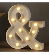 HXWEIYE Light Up Letters LED Marquee Letters Lights Sign 26 Alphabet and 10 Number Big Lights Let...