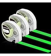 Phomemo P12 Plastic Glow in The Dark Label Tape - Self-Adhesive, Works with Dymo LetraTag LT-100H