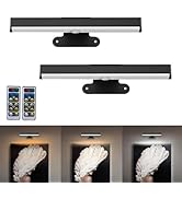 2PACK Picture Light LED Battery Operated Wall Light for Paintings,Wireless Dimmable Frame Light w...