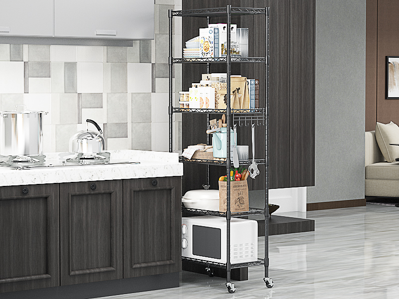 stainless steel shelves with wheels