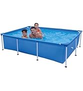 DIMAR GARDEN Above Ground Swimming Pool for Kids Adults, Outdoor Rectangular Steel Frame Swimming...