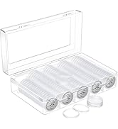 ENPOINT 25mm Silver Dollar Coin Holders for Collectors - 100 Pack Coin Capsules & Plastic Storage...