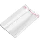 RONSBILL 200 PCS Thick 3.2Mil 6x9 Inches Clear Self Sealing Cellophane Bags Self Adhesive Reseala...