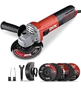 DCK 9.0 Amp Angle Grinder, 4-1/2 Inch Electric Grinder Power Tool, 11800 RPM, Auxiliary Handle an...