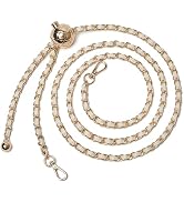 DORIS&JACKY Adjustable Purse Strap Replacement Thin Leather Chain Bag Strap | 54 Inches Flat Iron...