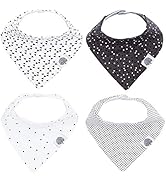Parker Baby Bandana Drool Bibs 4 Pack Baby Bibs for Boys, Girls, Unisex