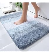 OLANLY Bathroom Rug Mat 24x16, Extra Soft and Absorbent Polyester Bath Rugs, Non-Slip Plush Shagg...