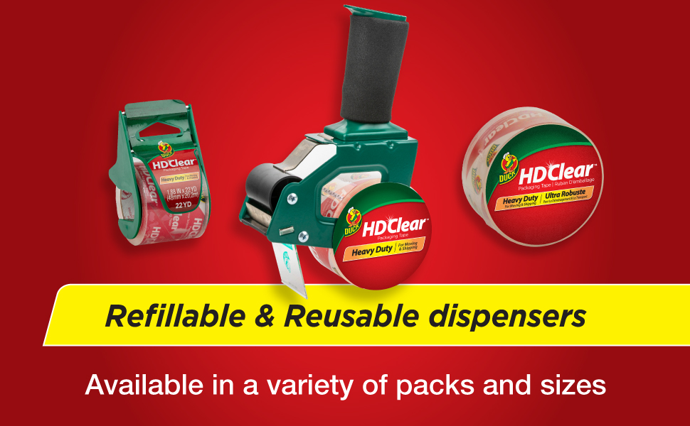 Refillable and Reusable dispensers available in a variety of packs and sizes